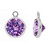1 Pair Bag Of 6 mm Sterling Silver Light Purple CZ Drops