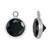 Sterling Silver Black CZ Drops 6mm