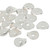 4 Inch Strand 6.3MM Silver Colored Wavy Disk Bead