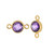 14K Gold Filled CZ Connectors DSCB-Light Purple