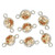 Sterling Silver Champagne CZ Connectors