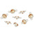 Sterling Silver Champagne CZ Connectors
