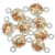 Sterling Silver Champagne CZ Connectors