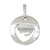Sterling Silver Circle Heart Pendant