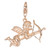 Sterling Silver Rose Gold Plated Cupid Pendant