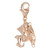 Sterling Silver Rose Gold Plated Cupid Pendant
