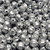 Melon Pressed Czech Glass Beads - Matte Silver