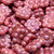 Square Flower Pressed Czech Glass Beads - Dusty Pink