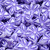15x12mm Butterfly Pressed Czech Glass Beads - White Violet