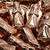 6 Pcs 23x13mm Angel Pressed Czech Glass Beads -Metallic Copper