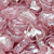 10 Pcs 14x12mm Heart Table Cut Glass Czech Beads - Clear Metallic Pink