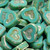 Heart Table Cut Glass Czech Beads - Turquoise