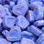 10 Pcs 14x12mm Heart Table Cut Glass Czech Beads - Slate Blue