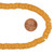 24 Inch Strand of 9.6 - 10.2 mm African Krobo Glass Cylinder Beads - Mustard