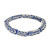 8 Inch Strand of 9.8 - 10.3 mm African Glass Krobo Trade Beads - Marine Blue & Design