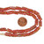 29 Inch Strand 6.8-7.7mm African Glass Krobo Trade Beads- Dotted Red