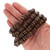 34 Inch Strand 9-11mm African Glass Krobo Trade Beads- Spotted Dark Brown