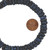 11 Inch Strand 10-11mm African Glass Krobo Beads- Umber w/ Slate Blue Pattern