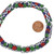 11 Inch Strand 10-11mm African Glass Krobo Beads- Navy Blue w/ Pattern