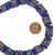 11 Inch Strand 12-14mm African Glass Krobo Beads- Royal Blue w/ Pattern