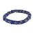 11 Inch Strand 12-14mm African Glass Krobo Beads- Royal Blue w/ Pattern