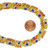 10 Inch Strand  11-12mm African Glass Krobo Beads-Pale Yellow w/ Pattern