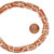 11 Inch Strand 11-12mm African Glass Krobo Beads- Dark Coral w/ Pattern