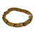 11 Inch Strand 10-11mm African Glass Krobo Beads- Brown w/  Pattern