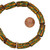 11 Inch Strand 10-11mm African Glass Krobo Beads- Brown w/  Pattern