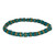 10 Inch Strand 9-10mm African Glass Krobo Beads- Teal w/ Pattern
