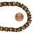 9-10mm African Glass Krobo Beads - Dark Umber w/ Stripes