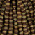 9-10mm African Glass Krobo Beads - Dark Umber w/ Stripes