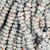 10 Inch Strand 11-13mm African Glass Krobo Beads- Speckled White