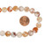 15 In Strand of 10 MM Dyed Agate Round Smooth Tan Beads