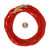 3-4mm Frosted Red African Glass Seed Beads