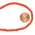 24 Inch Strand of 4mm African Glass Seed Beads - Dark Orange