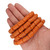 30 Inch Strand 10-11mm African Glass Krobo Beads-  Orange