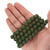 15 In Strand of 10MM Dyed Lava Rock Round Beads Dark Green