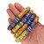 10 Inch Strand 11-12mm African Glass Krobo Beads- Colorful Medley With Design