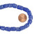 8 In Strand Of 8-9mm African Glass Krobo Beads- Blue With Stripe Pattern