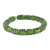 10 In Strand Of 11mm African Glass Krobo Beads- Green With Pattern