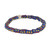10 In Strand Of 9mm African Glass Krobo Beads- Royal Blue With Pattern