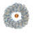 20 In Strand Of 14mm African Glass Krobo Beads-Frosted Clear And Blue