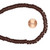 6-7mm Dark Brown African Glass Krobo Beads