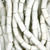 11-12mm White Recycled African Glass Krobo Beads