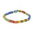 8 In Strand Of 8mm African Glass Krobo Beads- Colorful Medley With Pattern