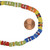 8 In Strand Of 8mm African Glass Krobo Beads- Colorful Medley With Pattern