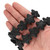 15 In Strand of 25 MM Dyed Lava Rock Star Shaped Beads Black