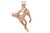 Sterling Silver Rose Gold Plated Dog Pendant