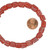 9 In Strand Of 10mm African Glass Krobo Beads- Red Striped